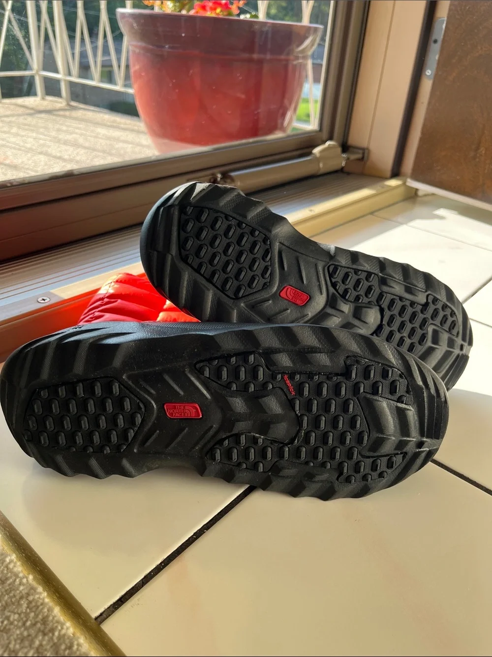 The North Face Men’s Red Puffer Winter Boots